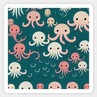 Lil' Krakens of the Briny Deep - Super Cute Colorful Octopus Pattern Sticker